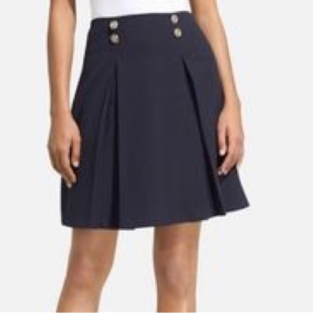 THE LIMITED NAVY NAUTICAL PLEATED SKIRT